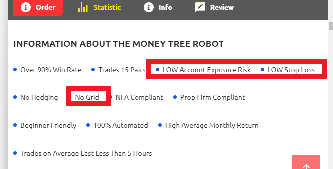 THE MONEY TREE Explanation of EA features on the sales site