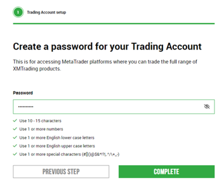 XM Open Account step3(cmplete)